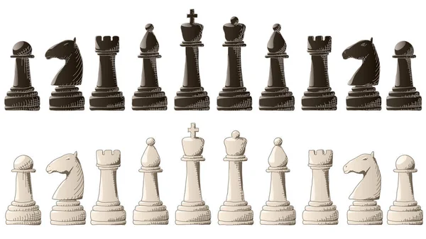 Conjunto de peças de xadrez . imagem vetorial de Vertyr© 35653437
